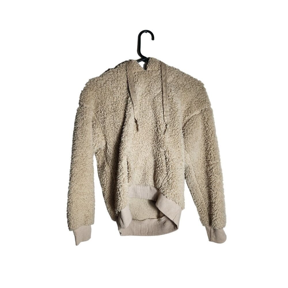 Love Tree Brand Fuzzy Hoodie Beige Size Small